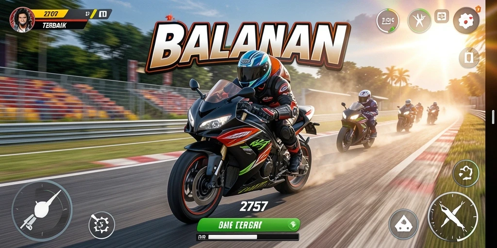 Gameplay seru balapan motor di 2757 yang penuh aksi.