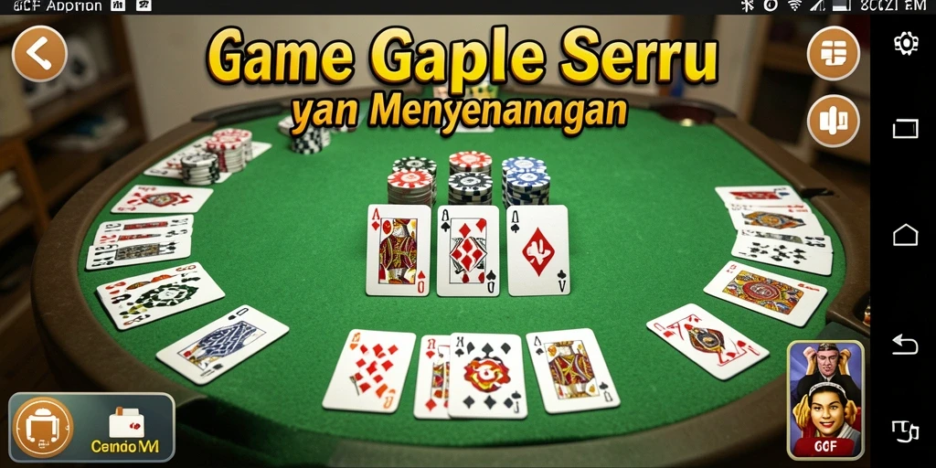 Screenshot gameplay Gaple yang seru dan menegangkan.