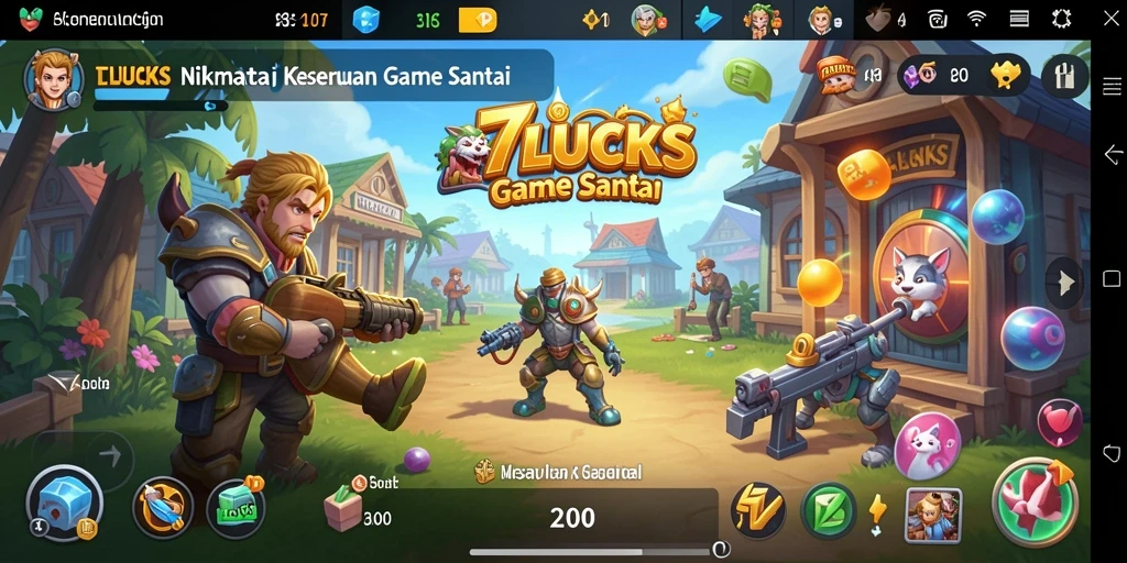 Tampilan gameplay menarik dari 77LUCKS dengan interaksi santai.