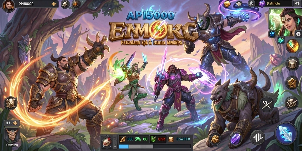 Tampilan gameplay seru API5000 yang membawa petualangan MMORPG.