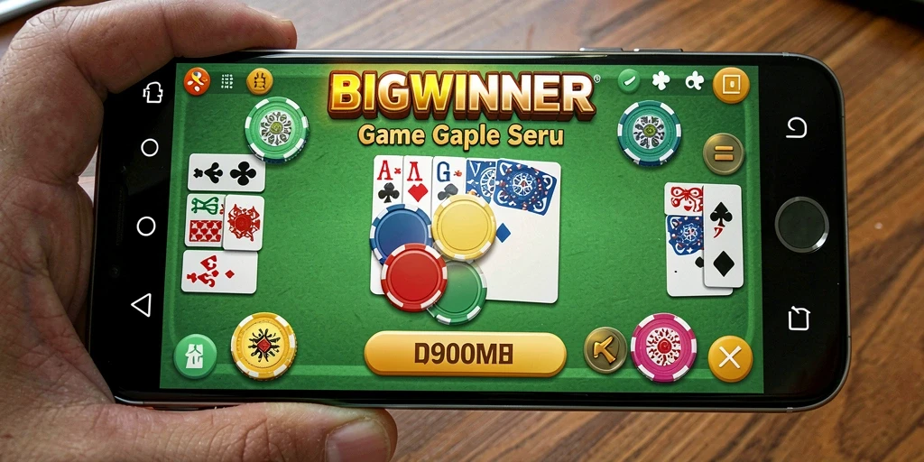 Tampilan gameplay seru Gaple di BIGWINNER.