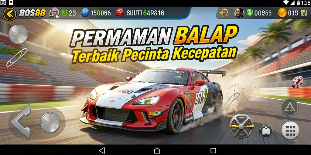Tampilan gameplay Racing di BOS88 yang mengagumkan.