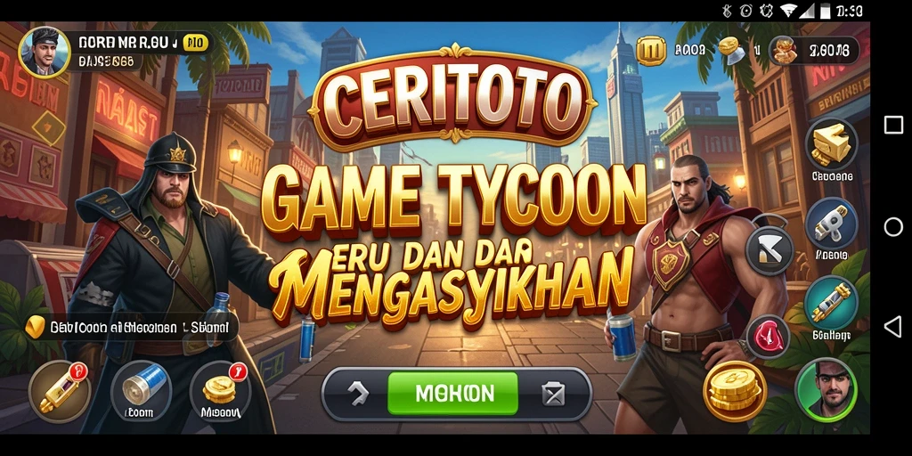 Screenshot menunjukkan gameplay seru CERITOTO dalam mengelola bisnis.
