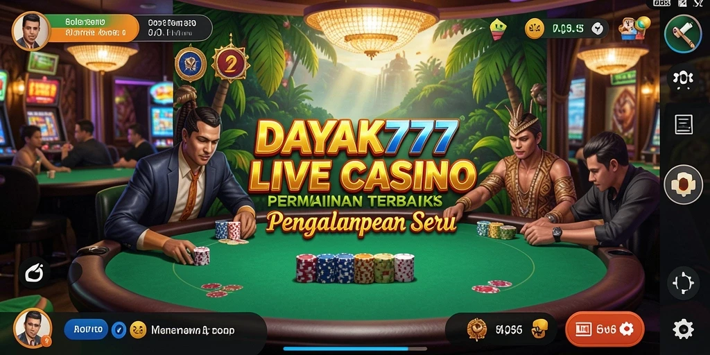 Tampilan menarik gameplay Live Casino di DAYAK777 dengan dealer profesional.