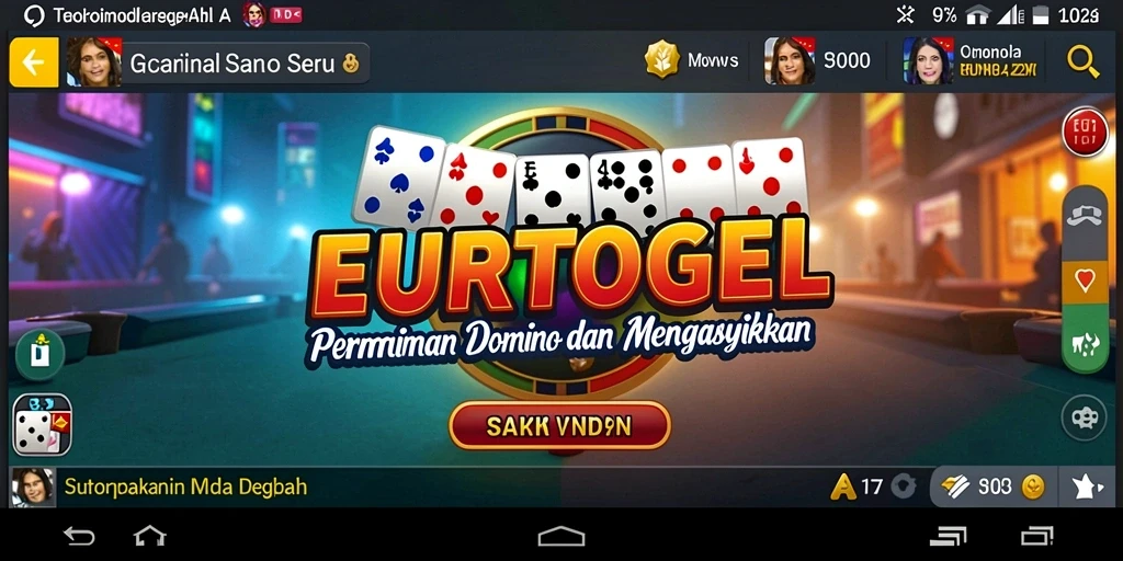 Screenshot gameplay Domino yang mengasyikkan di EUROTOGEL.