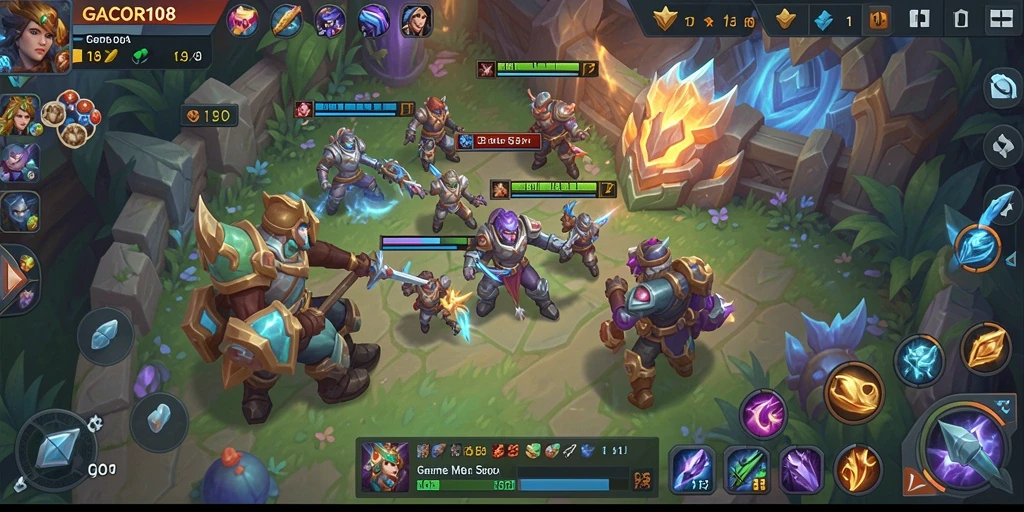 Screenshot gameplay GACOR108 yang menunjukkan aksi pertempuran seru.