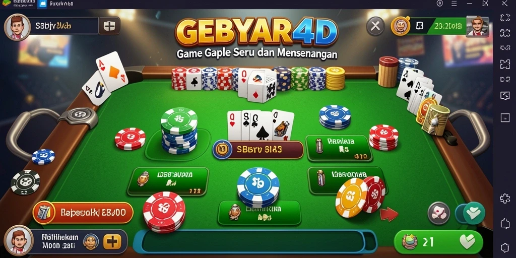 Screenshot gameplay GEBYAR4D yang menarik dan penuh warna.