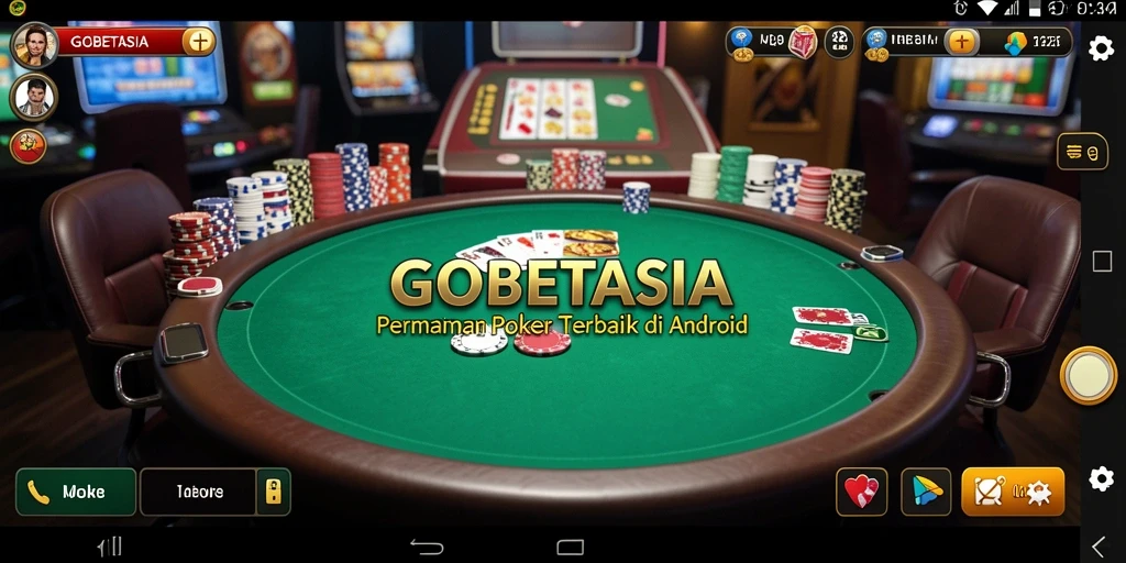 Tampilan gameplay Poker yang menarik dan interaktif di GOBETASIA.