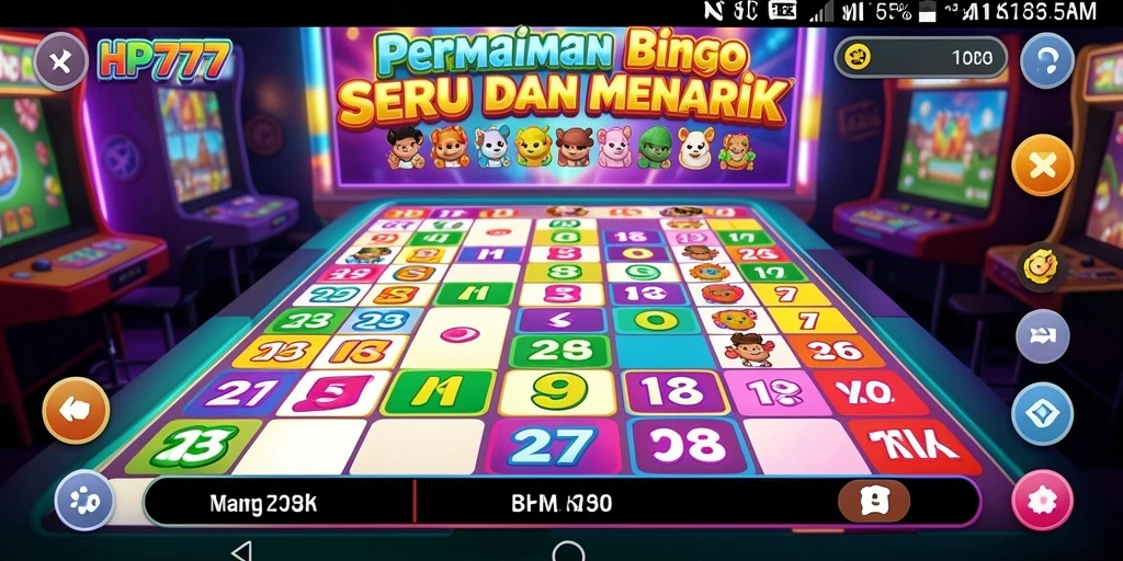 Tampilan menarik gameplay Bingo di HP777.