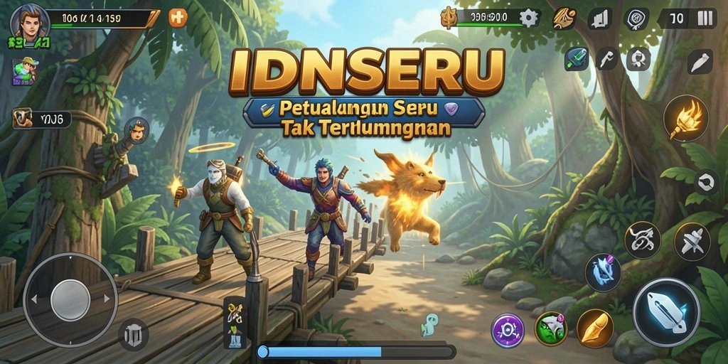 Tampilan gameplay <strong>IDNSERU</strong> yang penuh warna dan mengasyikkan.
