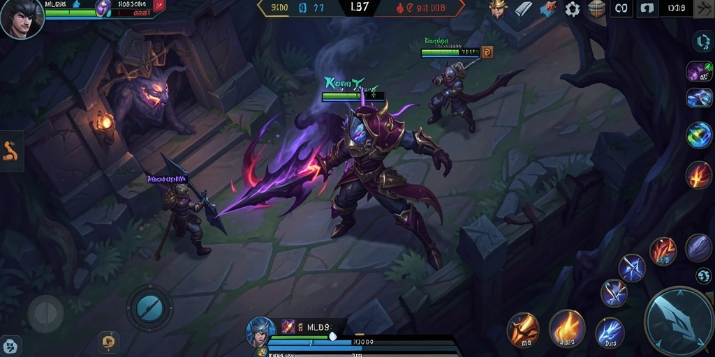 Tangkapan layar gameplay MLBB8 menampilkan suasana mencekam dengan efek pencahayaan yang dramatis.