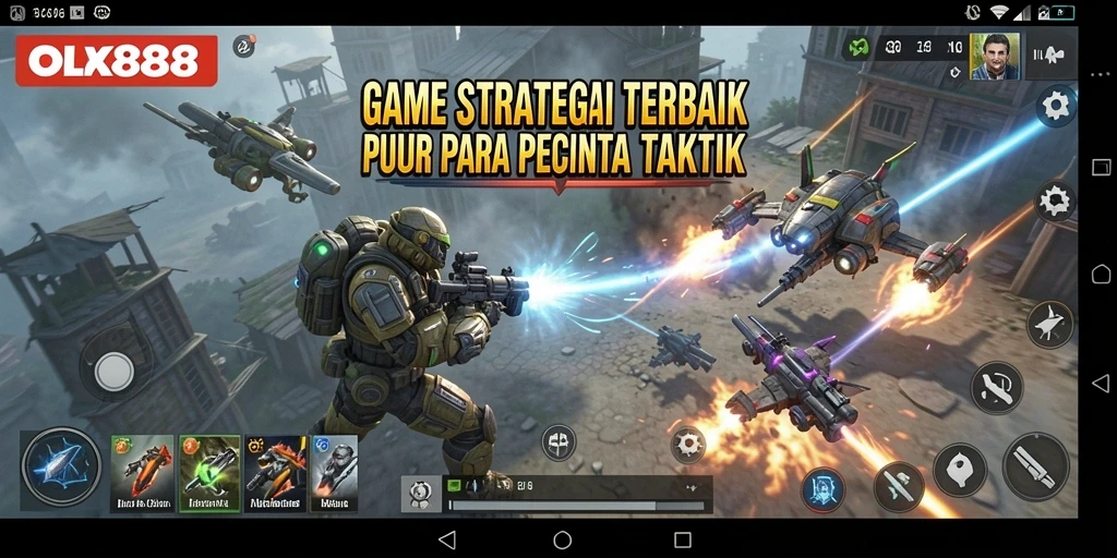 Tangkapan layar utama OLX888 menampilkan aksi strategis yang mendebarkan.