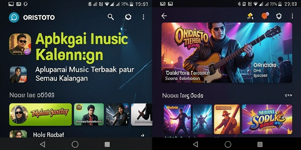 Tampilan gameplay ORISTOTO yang menarik dengan berbagai fitur musik.