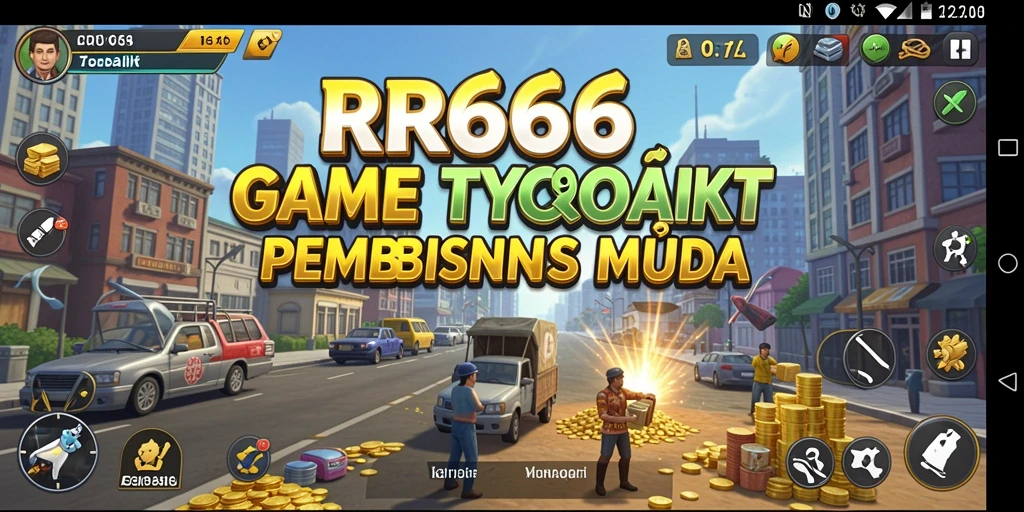Screenshot gameplay RR666 yang menampilkan strategi bisnis yang menantang.
