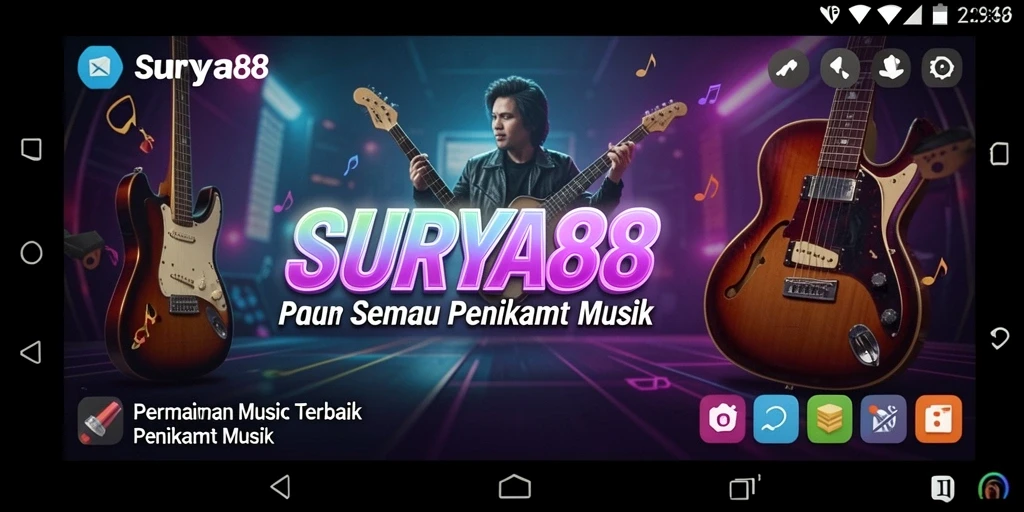 Tangkapan layar SURYA88 menunjukkan antarmuka permainan musik yang menarik.