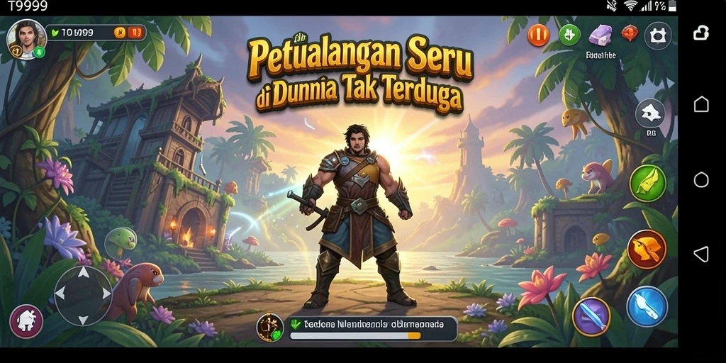 Screenshot T9999 menampilkan aksi petualangan seru di dunia fantastis.