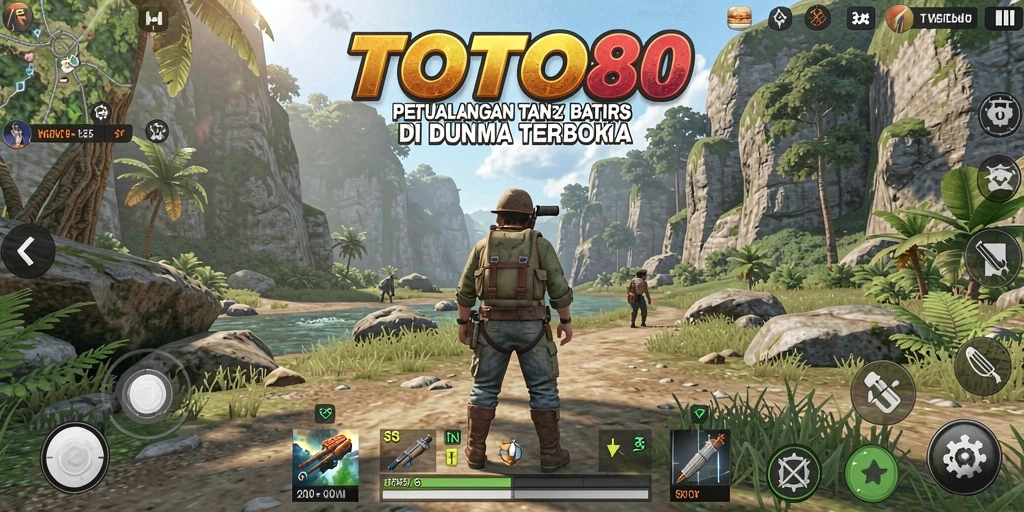 Tampilan gameplay seru dalam dunia terbuka yang luas dan interaktif.