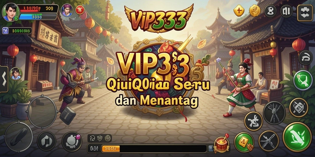 Tampilan gameplay seru dalam aplikasi QiuQiu.