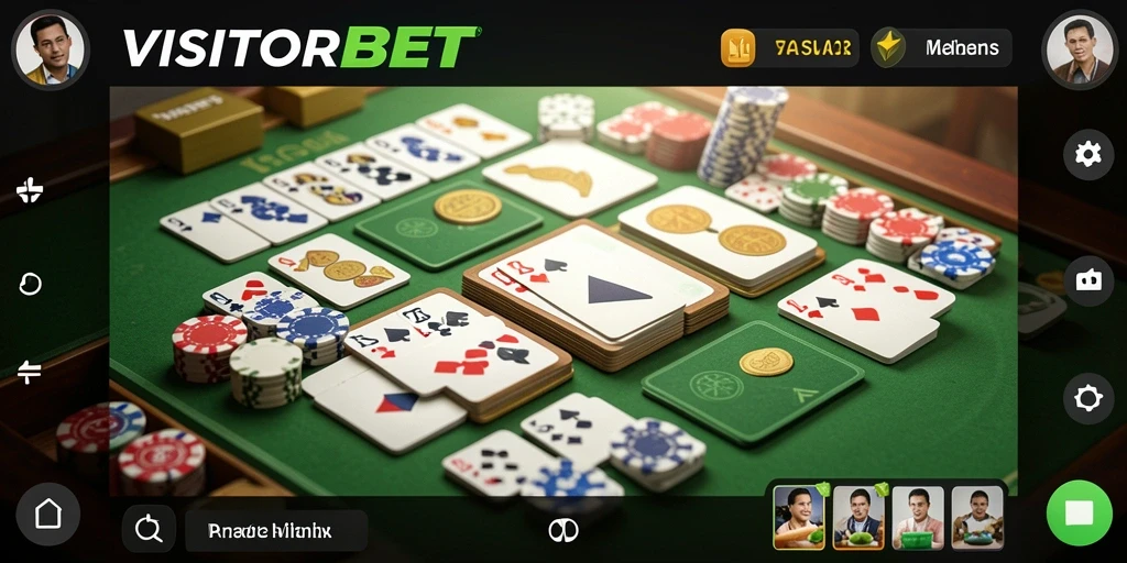 Tampilan gameplay menarik dari permainan Gaple VISITORBET.