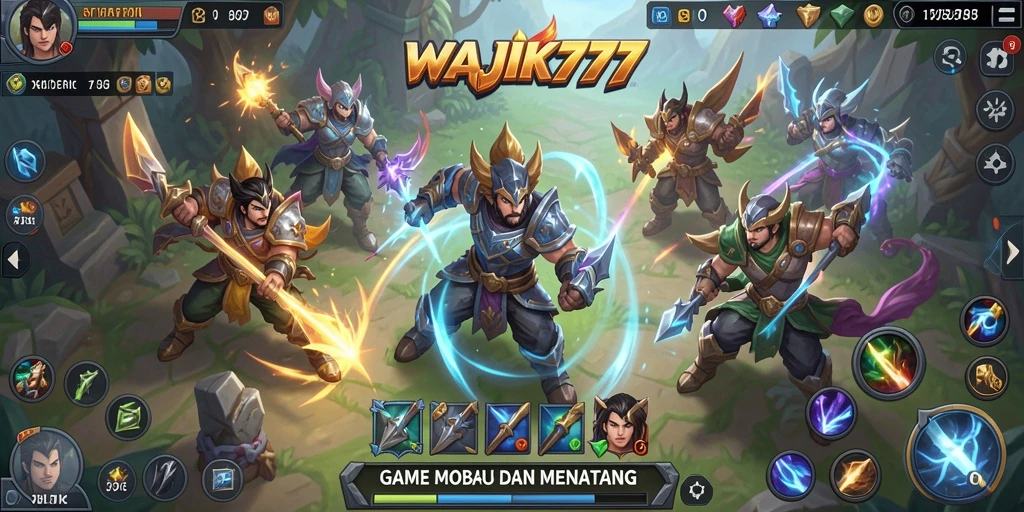 Tampilan gameplay seru MOBA yang penuh aksi.