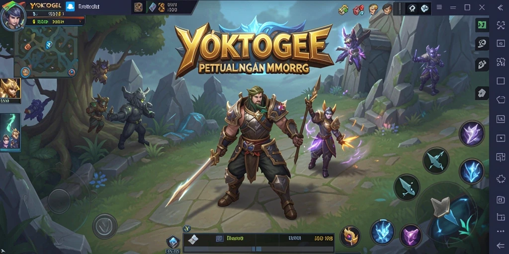 Screenshot YOKTOGEL menunjukkan pertarungan seru di dunia MMORPG.